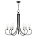 Livex Lighting - 42927-04 - Seven Light Chandelier - Bari - Black with Brushed Nickel Accents