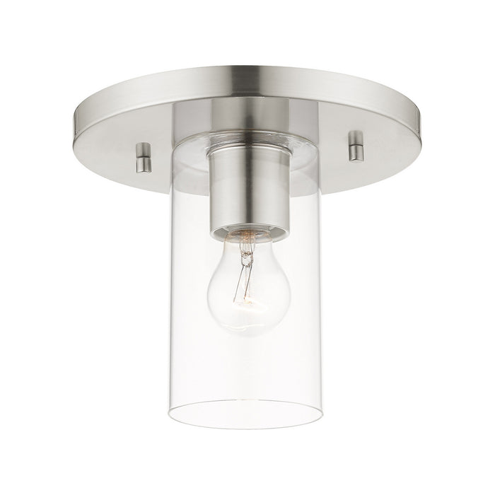 Livex Lighting - 45471-91 - One Light Flush Mount - Zurich - Brushed Nickel