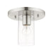 Livex Lighting - 45471-91 - One Light Flush Mount - Zurich - Brushed Nickel