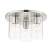 Livex Lighting - 45472-91 - Three Light Flush Mount - Zurich - Brushed Nickel