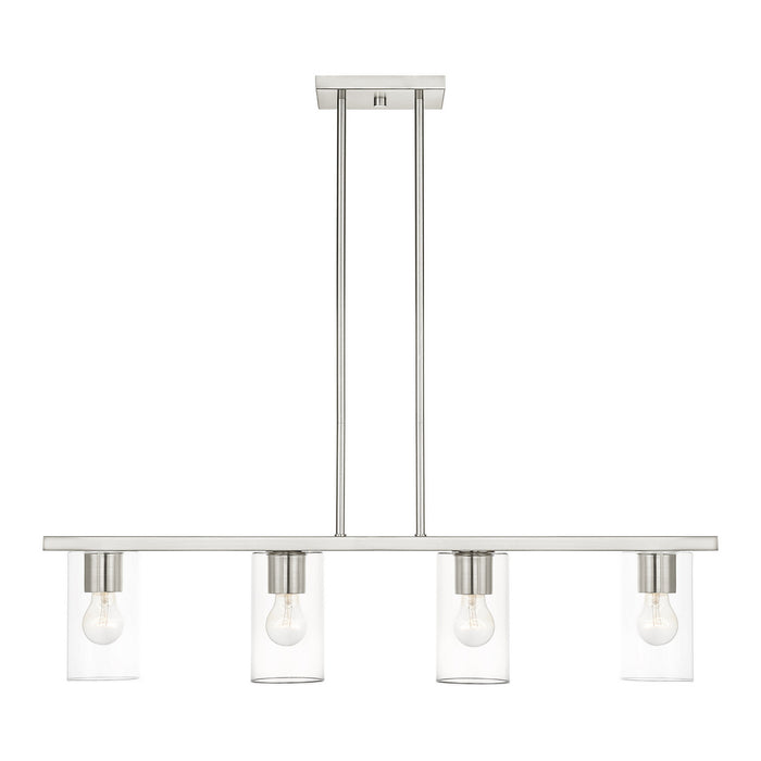 Livex Lighting - 45474-91 - Four Light Chandelier - Zurich - Brushed Nickel