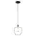 Livex Lighting - 45511-04 - One Light Pendant - Meadowbrook - Black with Brushed Nickel Accents