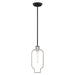 Livex Lighting - 45512-04 - One Light Pendant - Meadowbrook - Black with Brushed Nickel Accents