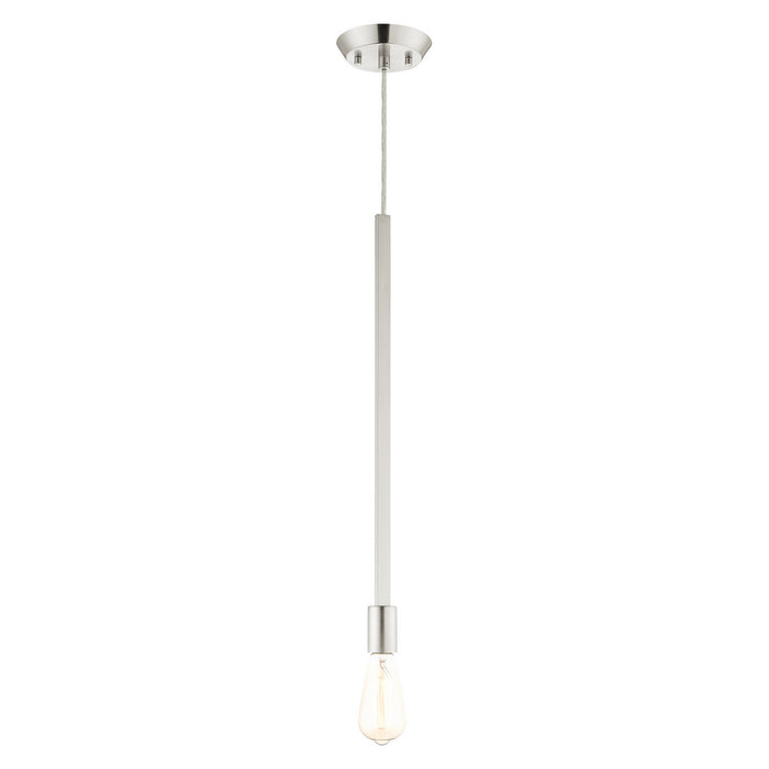 Livex Lighting - 45831-91 - One Light Pendant - Prague - Brushed Nickel