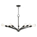 Livex Lighting - 45837-04 - Seven Light Chandelier - Prague - Black with Brushed Nickel Accents