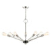 Livex Lighting - 45837-91 - Seven Light Chandelier - Prague - Brushed Nickel with Black Accents