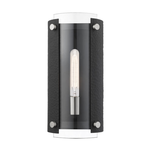 Livex Lighting - 45990-04 - One Light Wall Sconce - Barcelona - Black with Brushed Nickel Accents