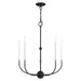 Livex Lighting - 46065-04 - Five Light Chandelier - Clairmont - Black with Brushed Nickel Accents