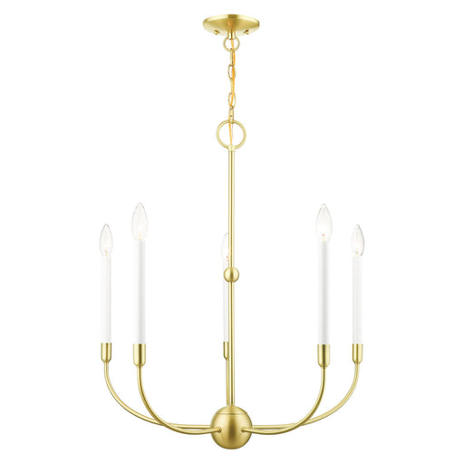 Livex Lighting - 46065-12 - Five Light Chandelier - Clairmont - Satin Brass