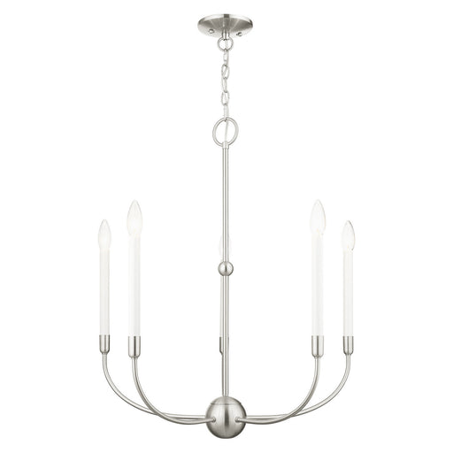Livex Lighting - 46065-91 - Five Light Chandelier - Clairmont - Brushed Nickle