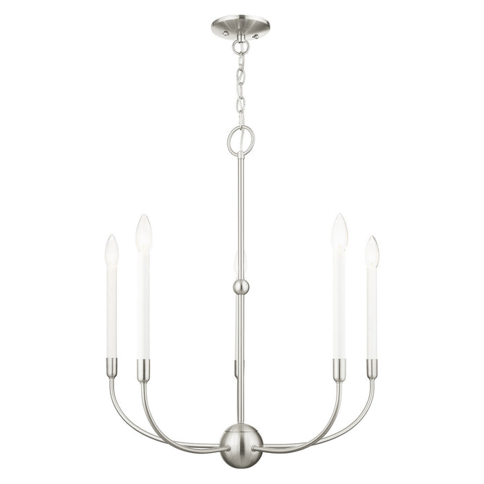 Livex Lighting - 46065-91 - Five Light Chandelier - Clairmont - Brushed Nickle
