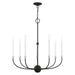 Livex Lighting - 46067-04 - Seven Light Chandelier - Clairmont - Black with Brushed Nickel Accents