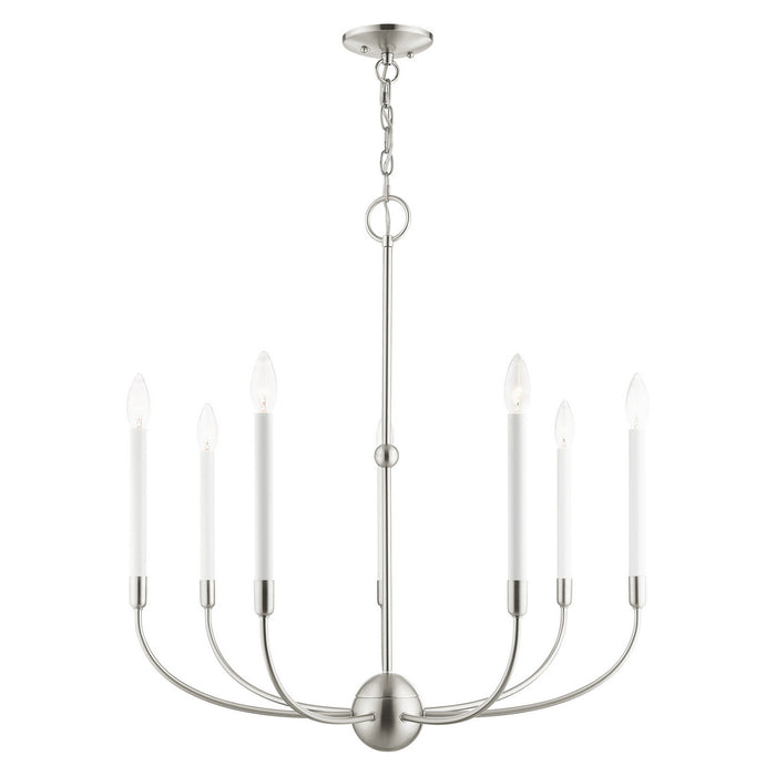 Livex Lighting - 46067-91 - Seven Light Chandelier - Clairmont - Brushed Nickel
