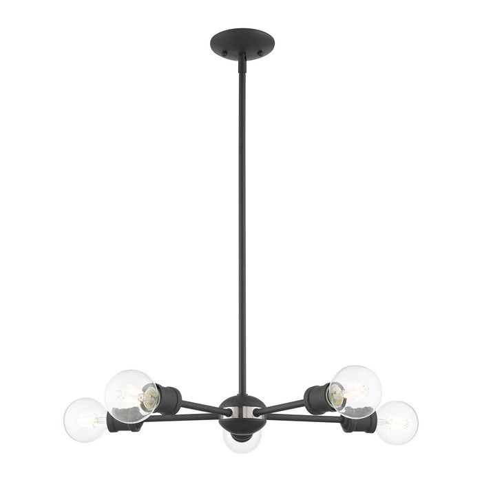 Livex Lighting - 46135-76 - Five Light Chandelier - Lansdale - Scandinavian Gray