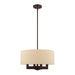 Livex Lighting - 46164-07 - Four Light Chandelier - Cresthaven - Bronze with Antique Brass Accents