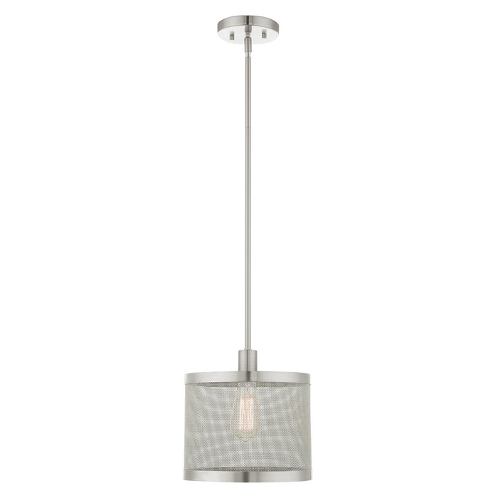 Livex Lighting - 46212-91 - One Light Pendant - Industro - Brushed Nickel