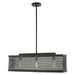 Livex Lighting - 46213-04 - Three Light Chandelier - Industro - Black with Brushed Nickel Accents