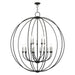 Livex Lighting - 46690-04 - 15 Light Chandelier - Milania - Black with Brushed Nickel Accents