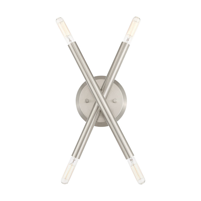 Livex Lighting - 46772-91 - Four Light Wall Sconce - Soho - Brushed Nickel