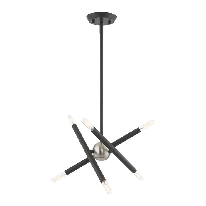 Livex Lighting - 46773-76 - Six Light Chandelier - Soho - Scandinavian Gray