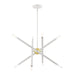 Livex Lighting - 46774-03 - Eight Light Chandelier - Soho - White with Polished Brass Accents