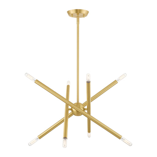 Livex Lighting - 46774-12 - Eight Light Chandelier - Soho - Satin Brass