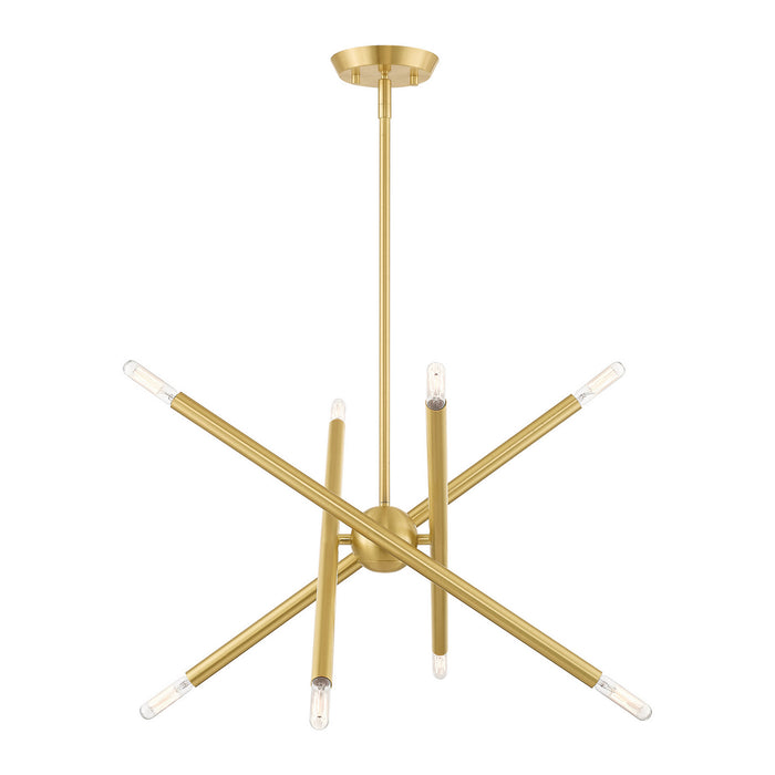Livex Lighting - 46774-12 - Eight Light Chandelier - Soho - Satin Brass