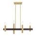 Livex Lighting - 46864-12 - Four Light Chandelier - Helsinki - Satin Brass with Bronze Accents