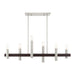 Livex Lighting - 46866-91 - Six Light Chandelier - Helsinki - Brushed Nickel with Bronze Accents