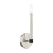 Livex Lighting - 46881-91 - One Light Wall Sconce - Karlstad - Brushed Nickel with Satin Brass Accents