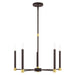 Livex Lighting - 46885-07 - Five Light Chandelier - Karlstad - Bronze with Satin Brass Accents