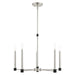 Livex Lighting - 46885-91 - Five Light Chandelier - Karlstad - Brushed Nickel with Satin Brass Accents