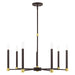 Livex Lighting - 46887-07 - Seven Light Chandelier - Karlstad - Bronze with Satin Brass Accents