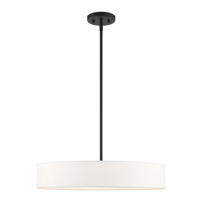 Livex Lighting - 46924-04 - Four Light Pendant - Venlo - Black with Brushed Nickel Accents