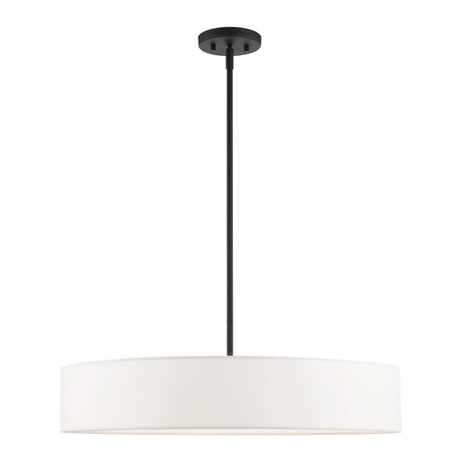 Livex Lighting - 46925-04 - Five Light Pendant - Venlo - Black with Brushed Nickel Accents