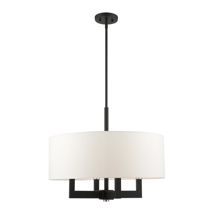 Livex Lighting - 48786-04 - Four Light Chandelier - Cresthaven - Black