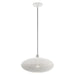 Livex Lighting - 49102-03 - One Light Pendant - Dublin - White with Brushed Nickel Accents