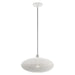 Livex Lighting - 49102-03 - One Light Pendant - Dublin - White with Brushed Nickel Accents