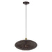 Livex Lighting - 49102-07 - One Light Pendant - Dublin - Bronze with Antique Brass Accents