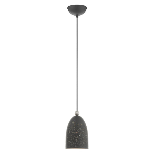 Livex Lighting - 49107-76 - One Light Pendant - Arlington - Scandinavian Gray with Brushed Nickel Accents