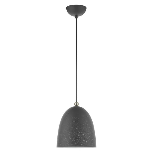 Livex Lighting - 49108-76 - One Light Pendant - Arlington - Scandinavian Gray with Brushed Nickel Accents