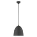 Livex Lighting - 49109-76 - One Light Pendant - Arlington - Scandinavian Gray with Brushed Nickel Accents