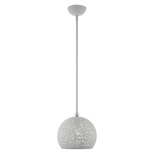 Livex Lighting - 49181-80 - One Light Pendant - Charlton - Nordic Gray with Brushed Nickel Accents