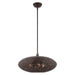 Livex Lighting - 49185-07 - Three Light Pendant - Charlton - Bronze with Antique Brass Accents
