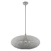 Livex Lighting - 49186-80 - Three Light Pendant - Charlton - Nordic Gray with Brushed Nickel Accents