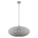 Livex Lighting - 49186-80 - Three Light Pendant - Charlton - Nordic Gray with Brushed Nickel Accents