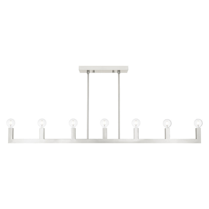 Livex Lighting - 49209-91 - Seven Light Linear Chandelier - Solna - Brushed Nickel