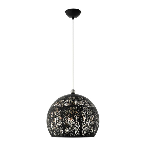 Livex Lighting - 49543-04 - Three Light Pendant - Chantily - Black with Brushed Nickel Accents
