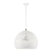 Livex Lighting - 49544-03 - Three Light Pendant - Chantily - White with Brushed Nickel Accents