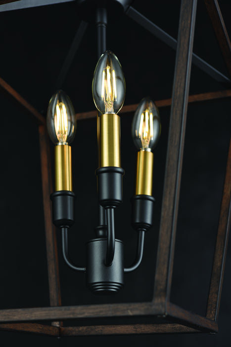 Three Light Pendant from the Lundy`s Lane collection in Multiple Finishes/Graphite finish